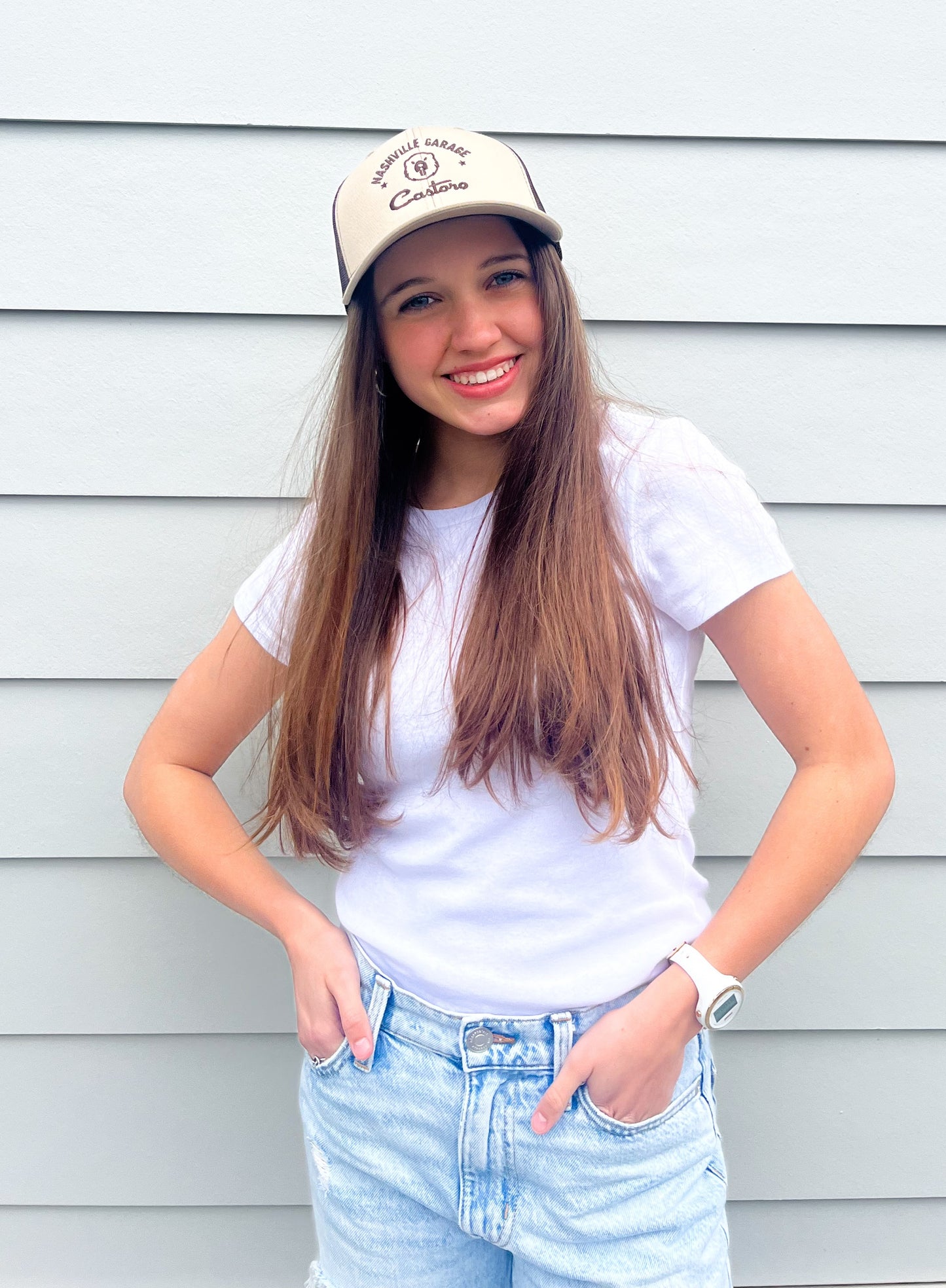 Hat - Khaki / Coffee